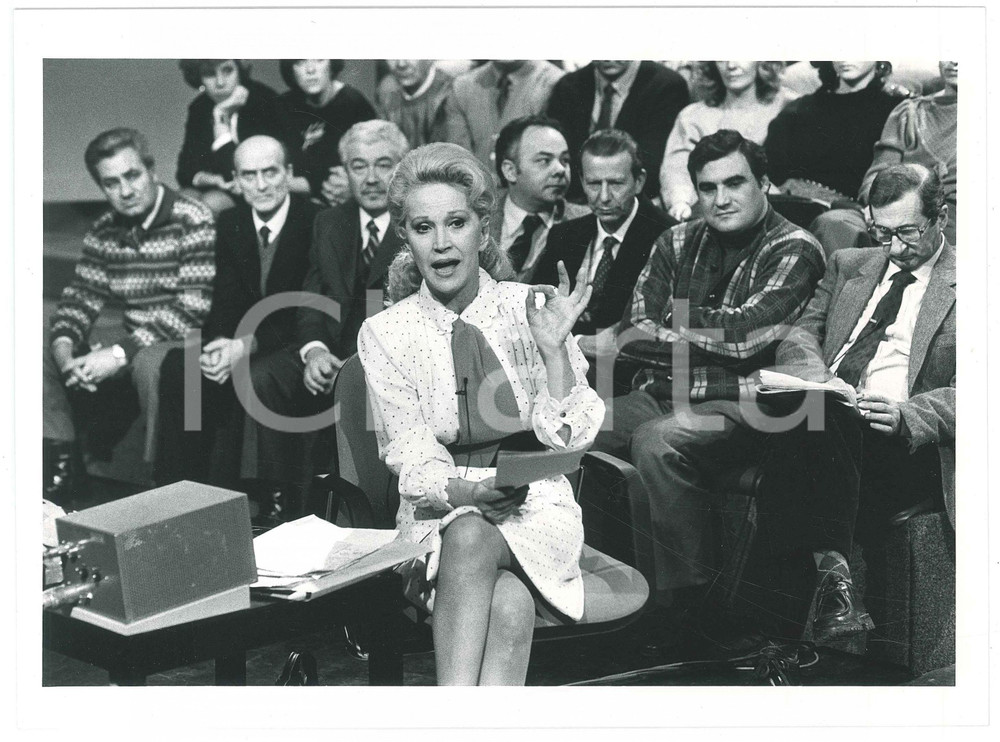 Fotografia d epoca originale 1985 ca  RAI TV ITALIA Luisa RIVELLI  Ritratto 1 Foto 24x18 cm 1