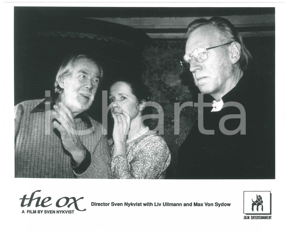 Materiale cinematografico d’epoca 1991 CINEMA  THE OX Sven NYKVIST Liv ULLMANN Max VON SYDOW on set  Photo 25x20 1