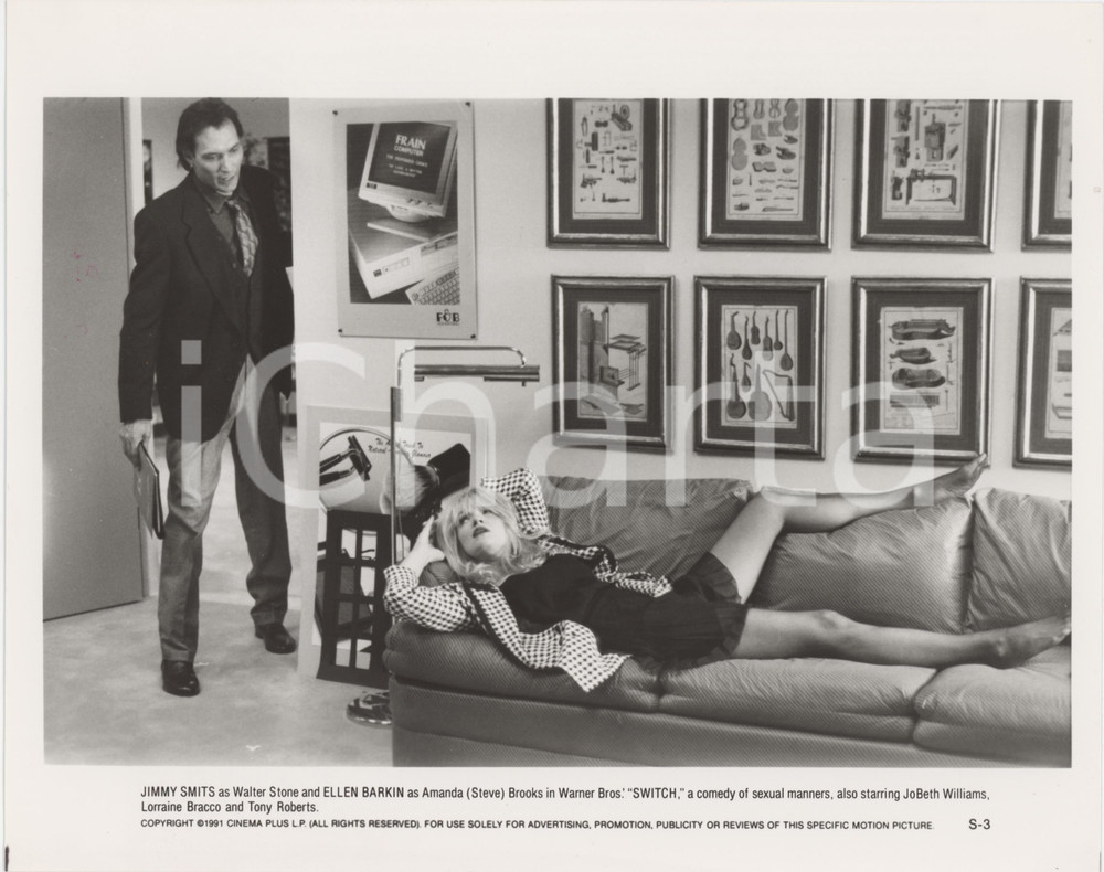 Materiale cinematografico d’epoca 1991 CINEMA Switch di Blake EDWARDS Jimmy SMITS Ellen BARKIN  Foto 25x20 cm 1