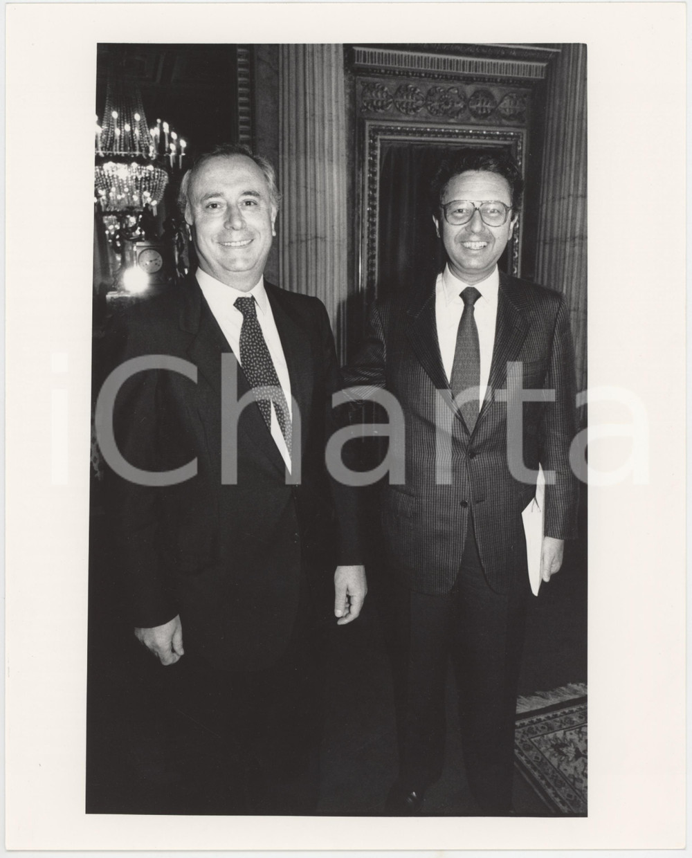 Fotografia d epoca originale 1985 ca MILANO Gianpiero Carlo CANTONI Roberto MAZZOTTA Foto 20x25 4 1