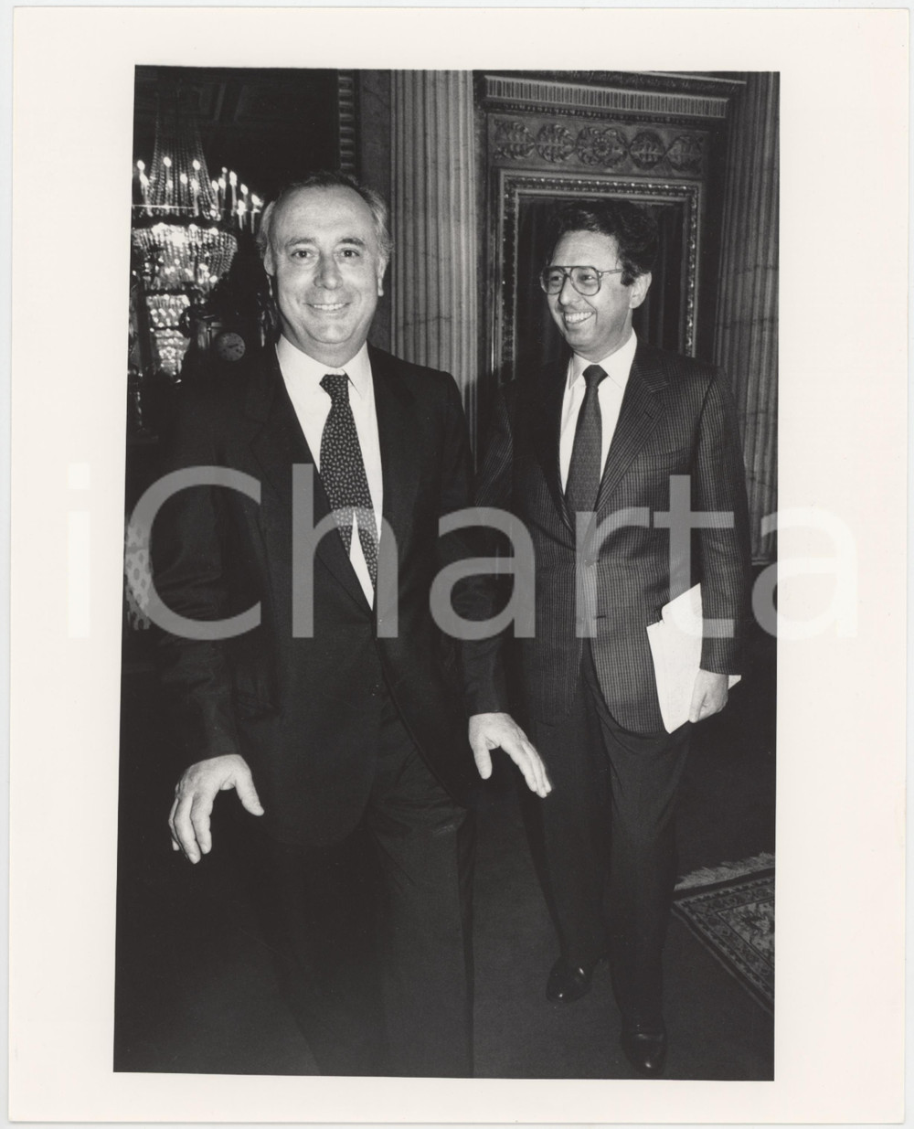 1985 ca MILANO Gianpiero Carlo CANTONI Roberto MAZZOTTA *Foto 20x25 (3) Fotografia di agenzia.  GOOD/buono  Formato: 20x25 cm originale e autentica 1