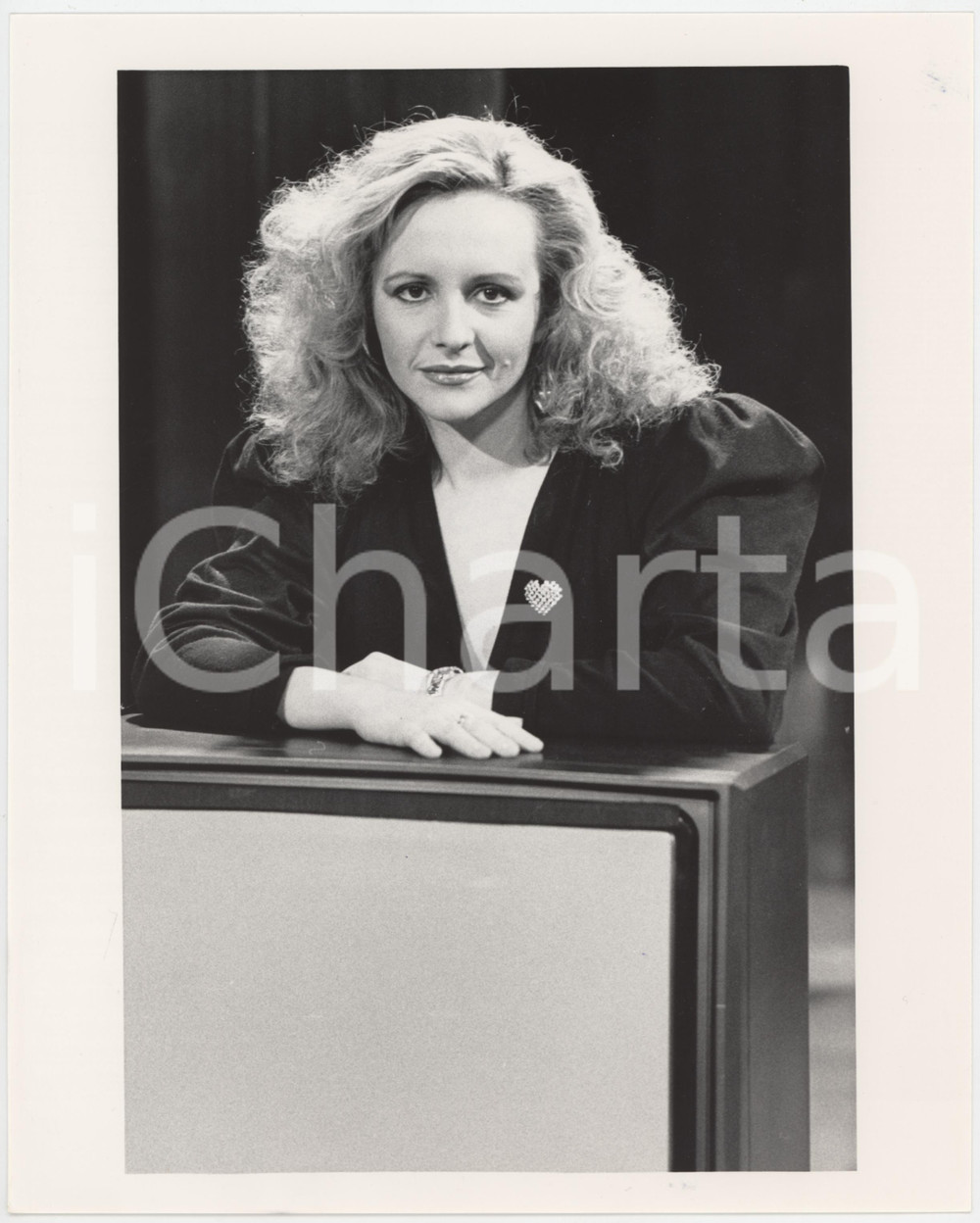 Fotografia d epoca originale 1985 ca TELEVISIONE ITALIA Oletta CITTERIO  Ritratto Foto 2 1