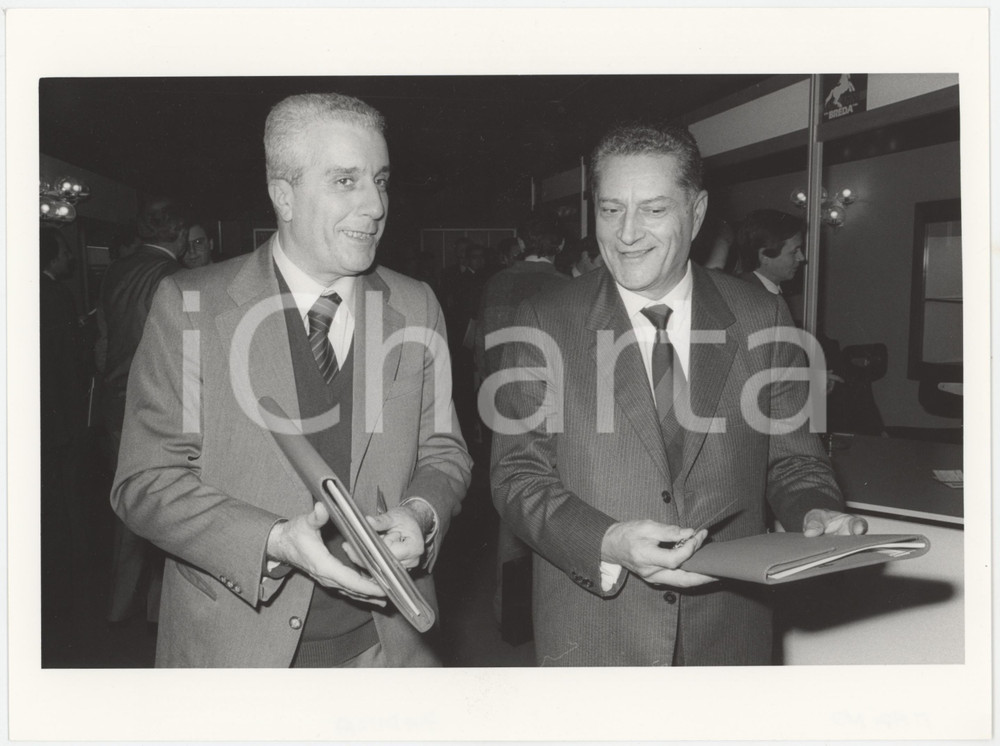 Fotografia d epoca originale 1986 MILANO Umberto MARINO Pietro PADULA al convegno BREDA Uomini e tecnologie 4 1
