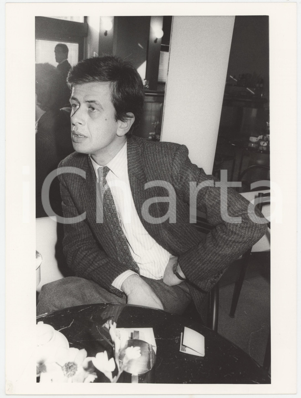 Fotografia d epoca originale 1985 ca POLITICA ITALIA Chicco TESTA  Ritratto 3 Foto 18x24 1