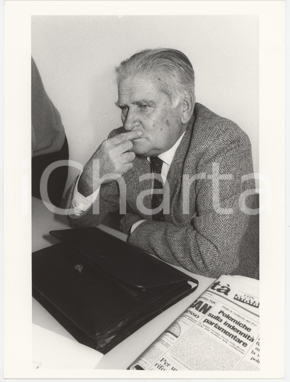 1985 ca PARTITO COMUNISTA Napoleone COLAJANNI Politico PCI Foto 24x18 cm (3)