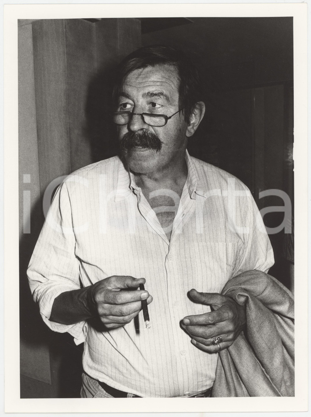 Fotografia d epoca originale 1984 VENEZIA Mostra del Cinema  Gunter GRASS Ritratto  Foto 18x24 cm 1