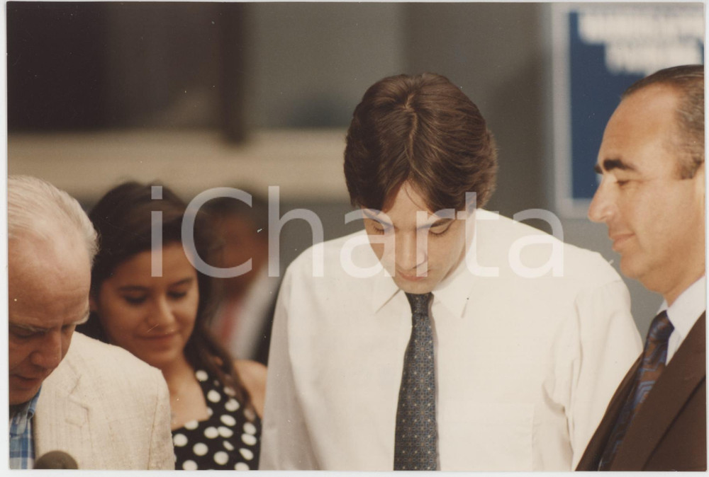 Fotografia d epoca originale 1990 LOS ANGELES COUNTY JAIL Christian BRANDO during the press conference  Foto 1