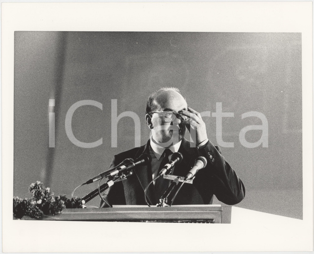 Fotografia d epoca originale 1985 ca PARTITO SOCIALISTA  PSI Bettino CRAXI Ritratto  Foto 25x20 cm 1
