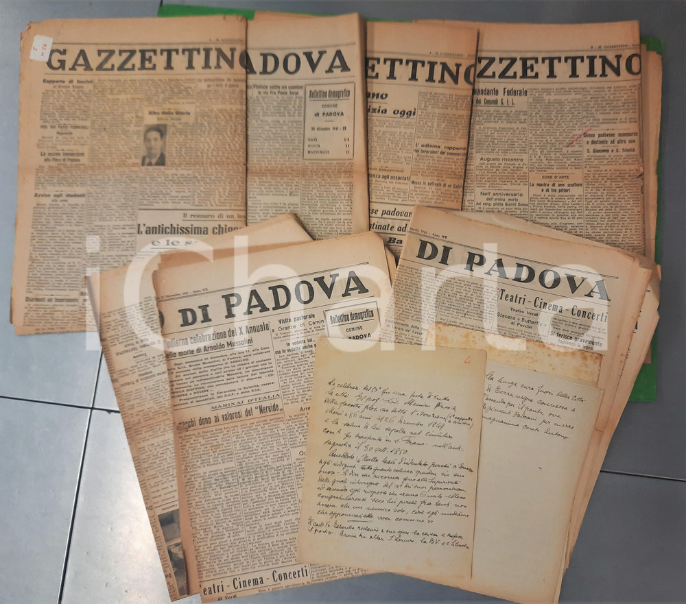 Libro, pubblicazione d epoca 194142 Ginevra BAGGIO Chiese padovane scomparse Raccolta giornali e bozze RARO 1