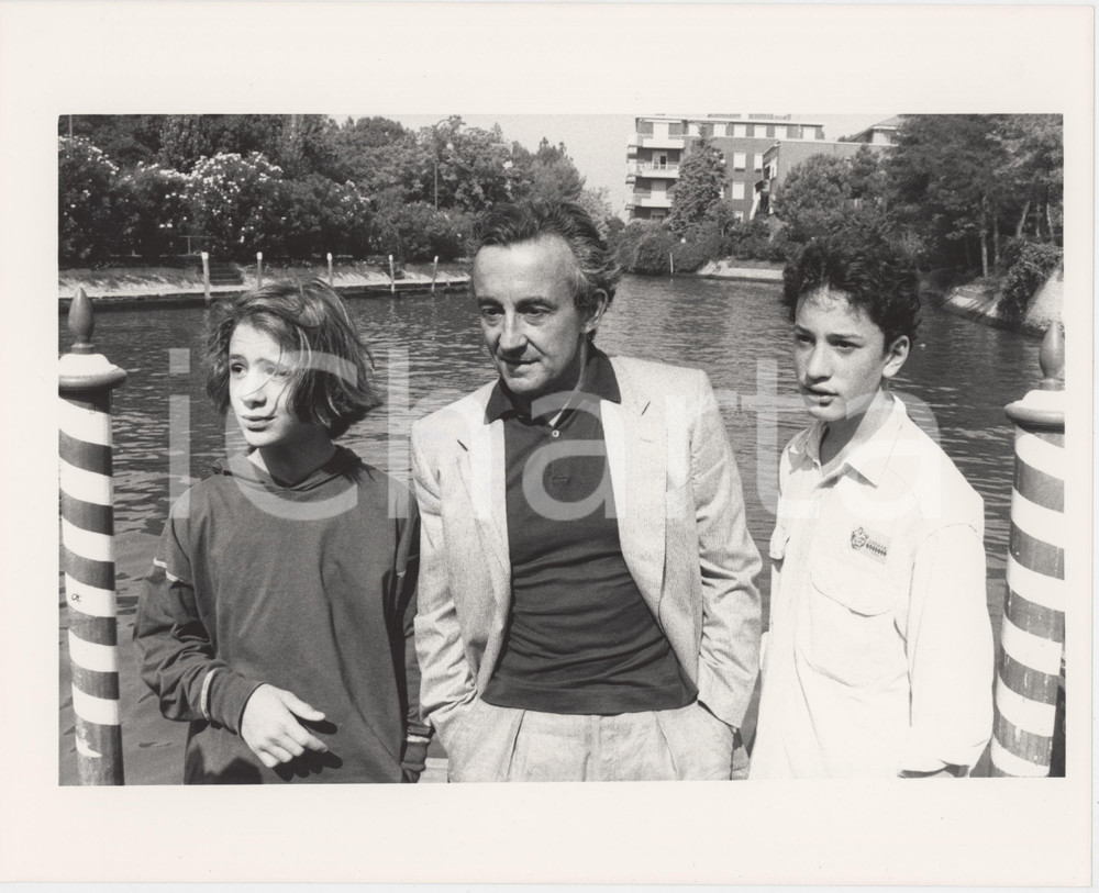 Fotografia d epoca originale 1987 VENEZIA Gaspard MANESSE Raphael FEJTO Louis MALLE Foto 25x20 cm 1 1