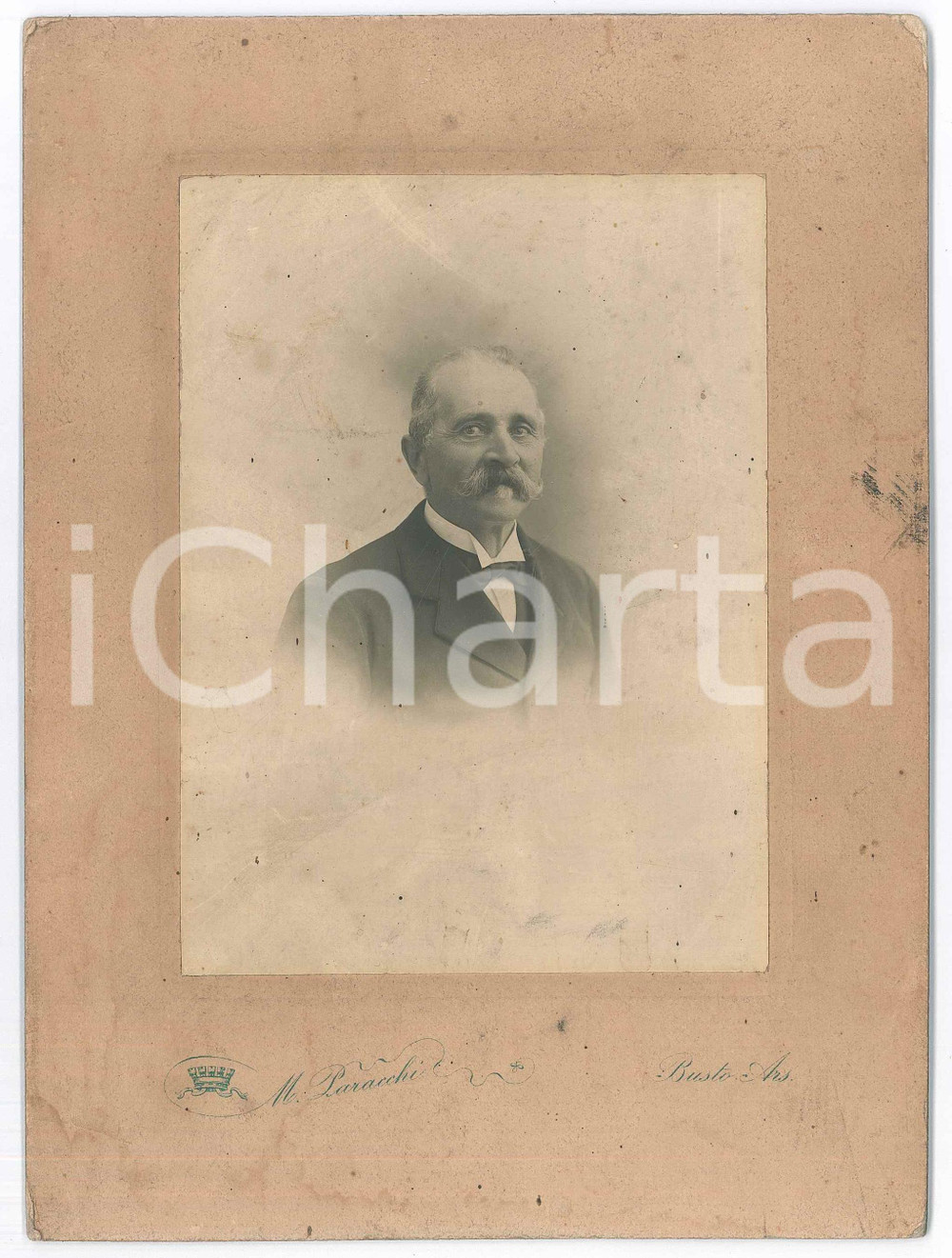 Fotografia d epoca originale 1910 ca BUSTO ARSIZIO VA Ritratto maschile  Busto Foto Menotti PARACCHI 1