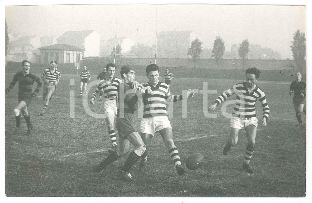 Fotografia d epoca originale 1930 ca MILANO  RUGBY  Divisione Nazionale ?  Partita 2 Foto ALESSANDRINI 1