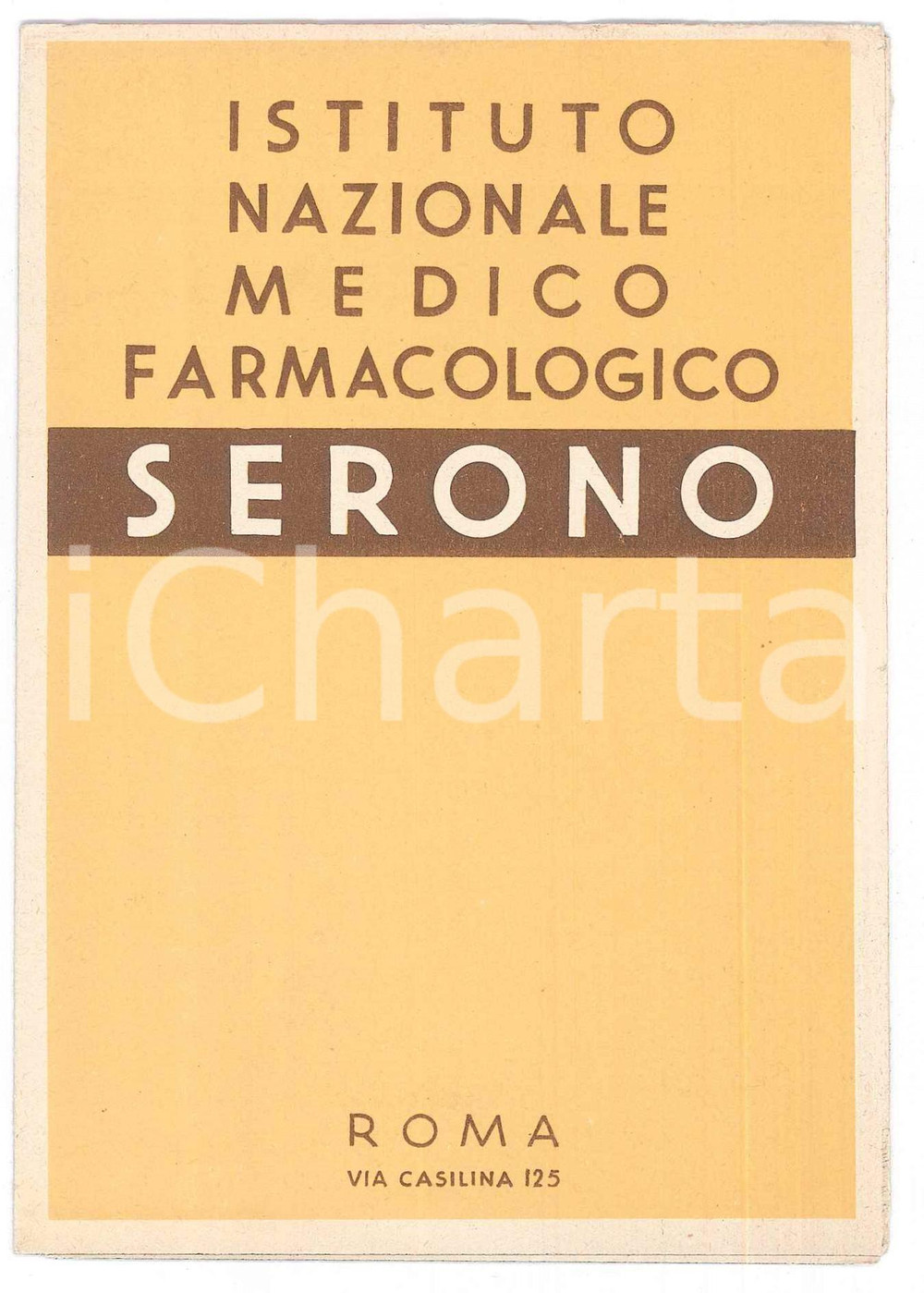 1950 ROMA FARMACEUTICA - Istituto SERONO - Deciduasi - Adifoscal *PubblicitÃ  Pieghevole pubblicitario, originale d'epoca, su 6 facciate complessive fronte/retro. GOOD/buono ma lieve piegatura angolare Formato: 15x11 cm (chiuso) originale e autentica 1