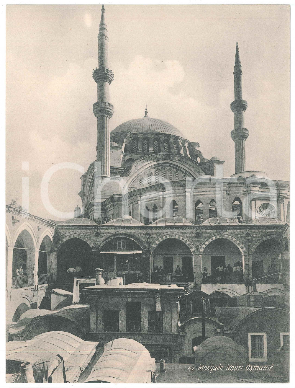Fotografia d epoca originale 1910 ca ETHNIC TYPES ISTANBUL TURKEY MosquÃ©e Nouri Osmanie Foto seriale 18x24 1