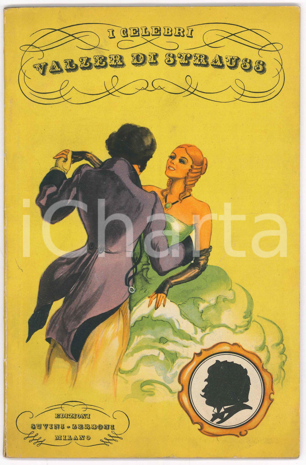 Oggetto da collezione cartaceo 1938 CELEBRI VALZER DI STRAUSS per violino e mandolino  Spartito SUVINI ZERBONI 1