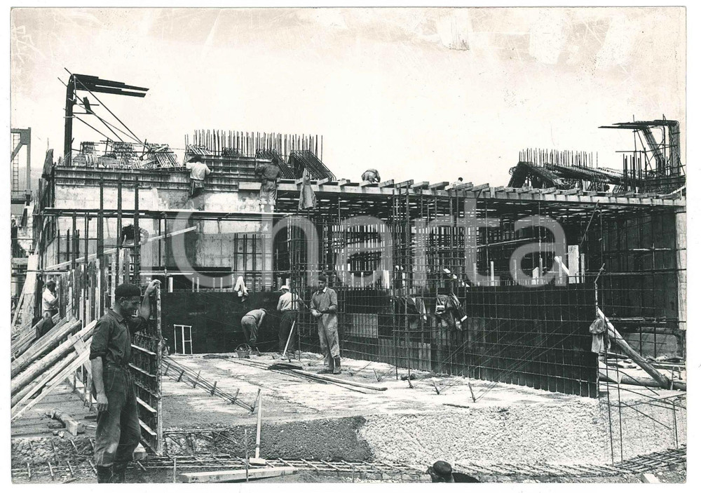 Fotografia d epoca originale 195558 GINEVRA Costruzione del CERN  Cantiere  Foto 18x13 cm 2 1