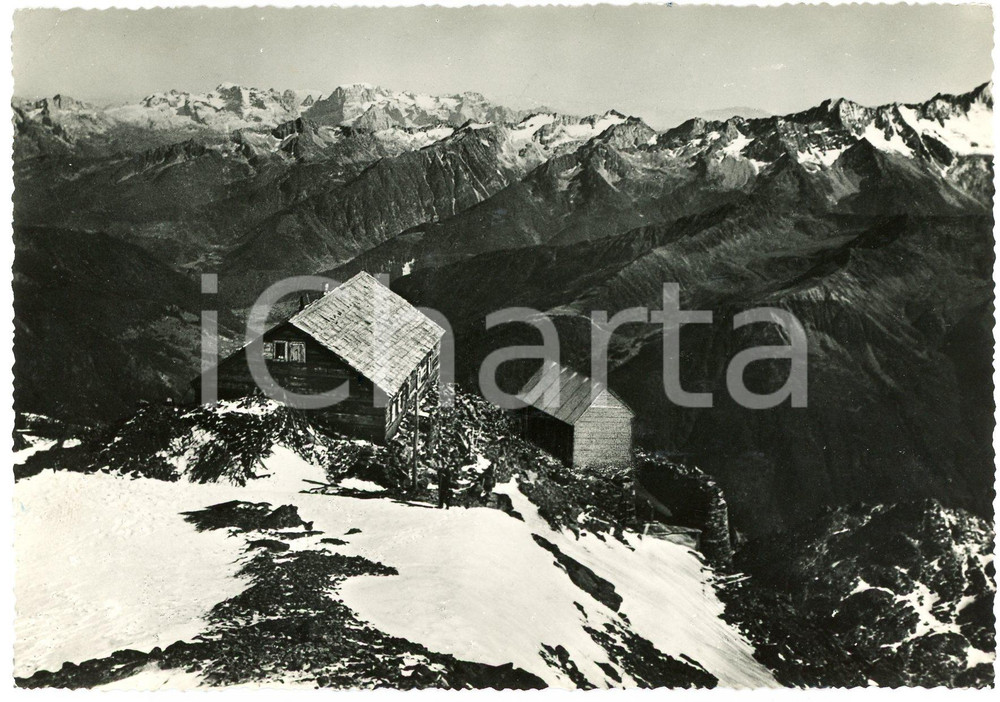 1963 ANTICA FONTE PEJO Rifugio Voz - Dolomiti del Brenta e PRESANELLA Cartolina Cartolina d'epoca, viaggiata ma con affrancatura rimossa. FAIR/discreto Piegatura all'angolo superiore sinistro Formato: 14x10 cm originale e autentica 1
