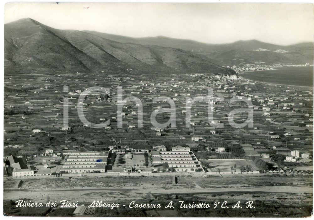 Cartolina originale da collezione 1960 ca ALBENGA SV Caserma Aldo Turinetto 5 °C.A.R.  Cartolina FG VG 1