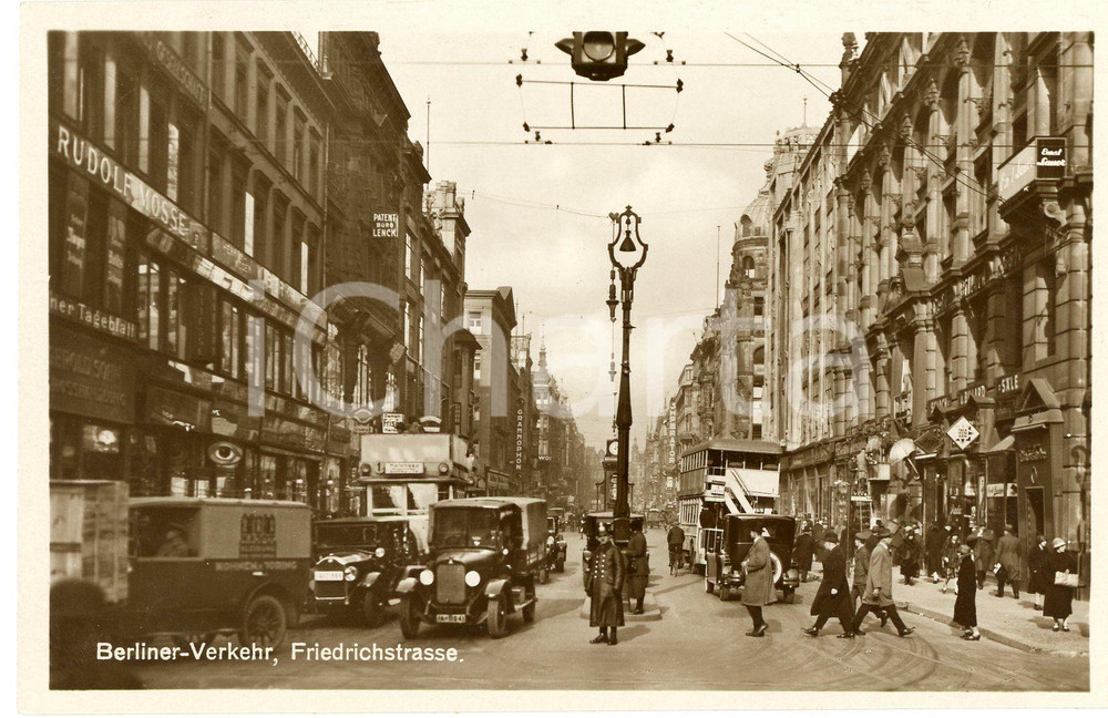 Cartolina originale da collezione 1930 ca BERLIN BerlinerVerkehr Friedrichstrasse  Cartolina FP NV 1