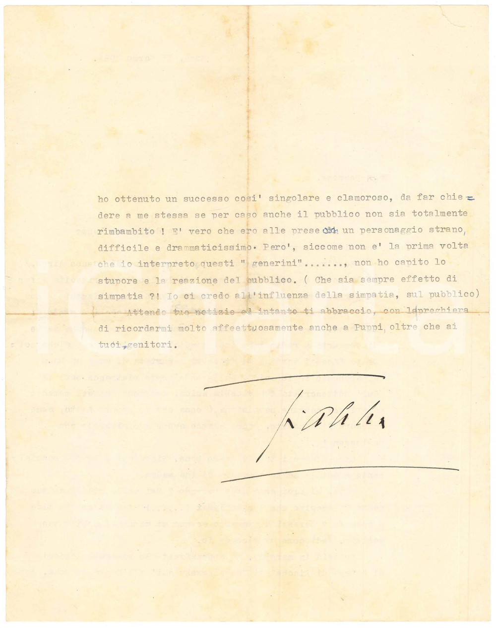 Autografo originale 1956 ROMA Gianna PEDERZINI  Ricco contratto in Argentina AUTOGRAFO 1