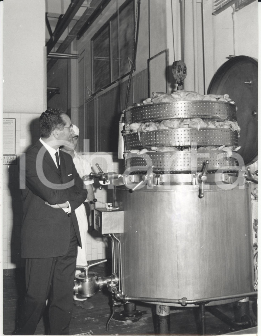 Fotografia d epoca originale 1966 SANGUINETTO VR Emilio COLOMBO all inaugurazione stabilimento KNORR Foto 1