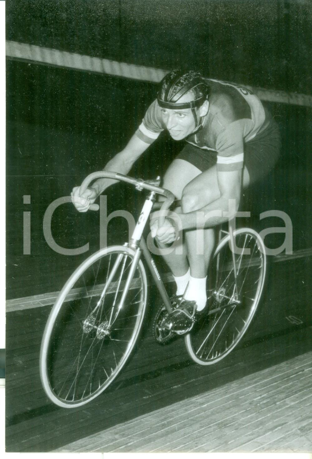 Fotografia d epoca originale 1956 COPENAGHEN Ercole BALDINI vince campionato mondiale inseguimento dilettanti 1