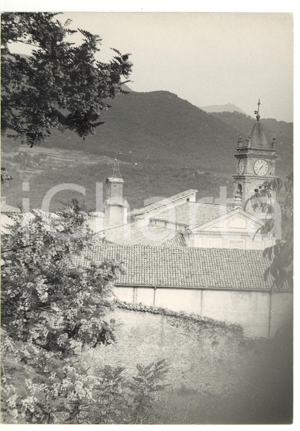 Fotografia d epoca originale 1971 COLLEPARDO Scorcio della Certosa di TRISULTI Foto VINTAGE 13x18 cm 1