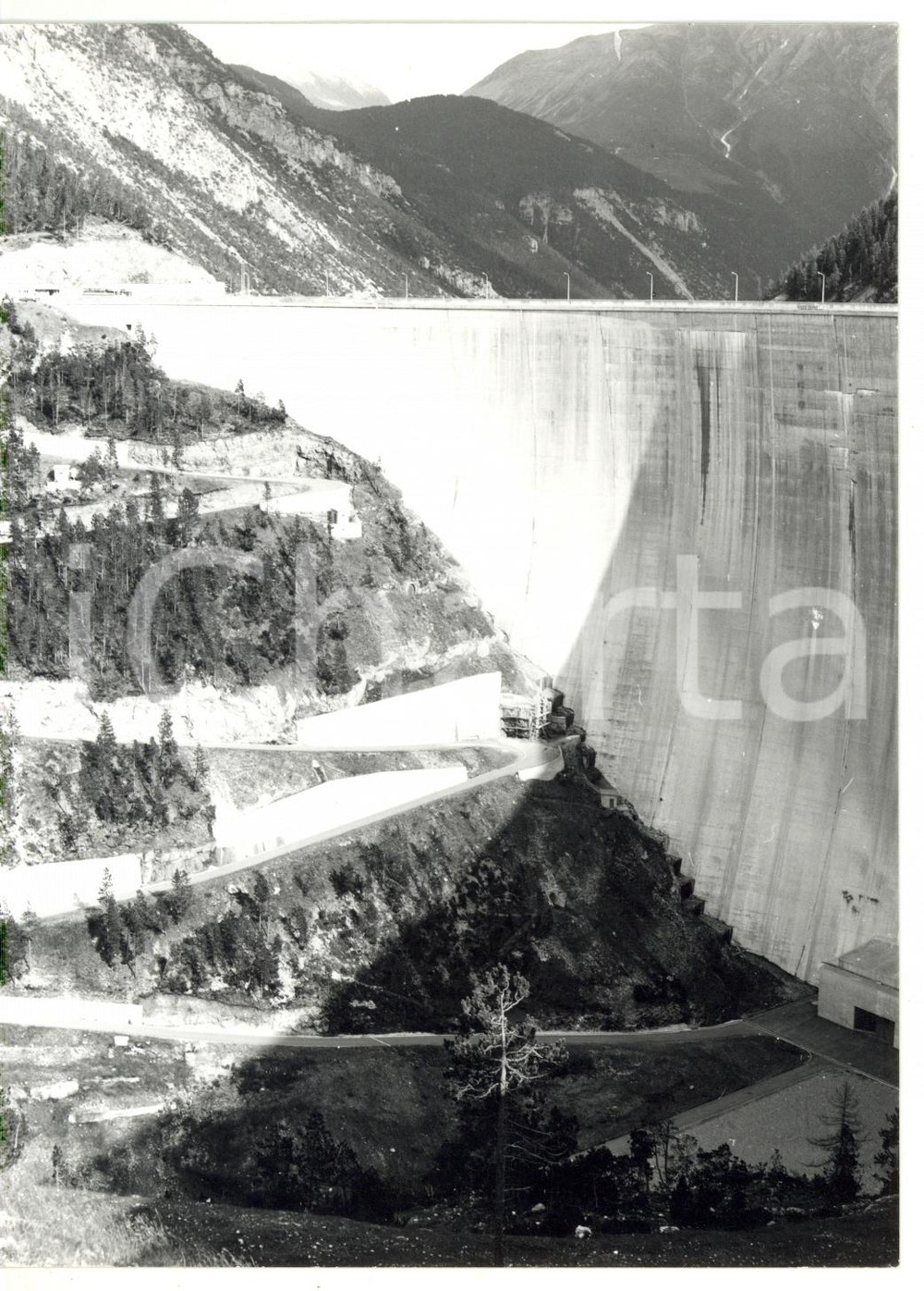 1977 LAGO DEL GALLO (SO) Veduta della diga *Foto VINTAGE 13x18 cm