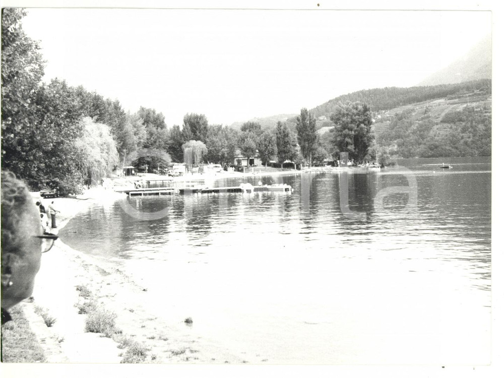 1982 CALCERANICA AL LAGO (TN) Veduta panoramica *Foto VINTAGE 18x13 cm