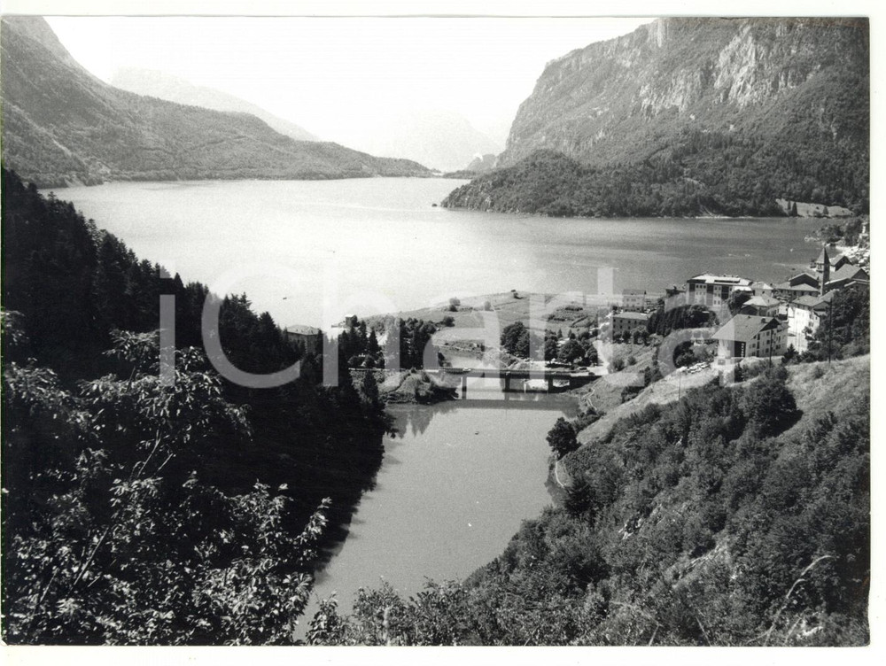 1982 LAGO DI MOLVENO (TN) Veduta panoramica - Fotografia ARTISTICA 18x13 cm