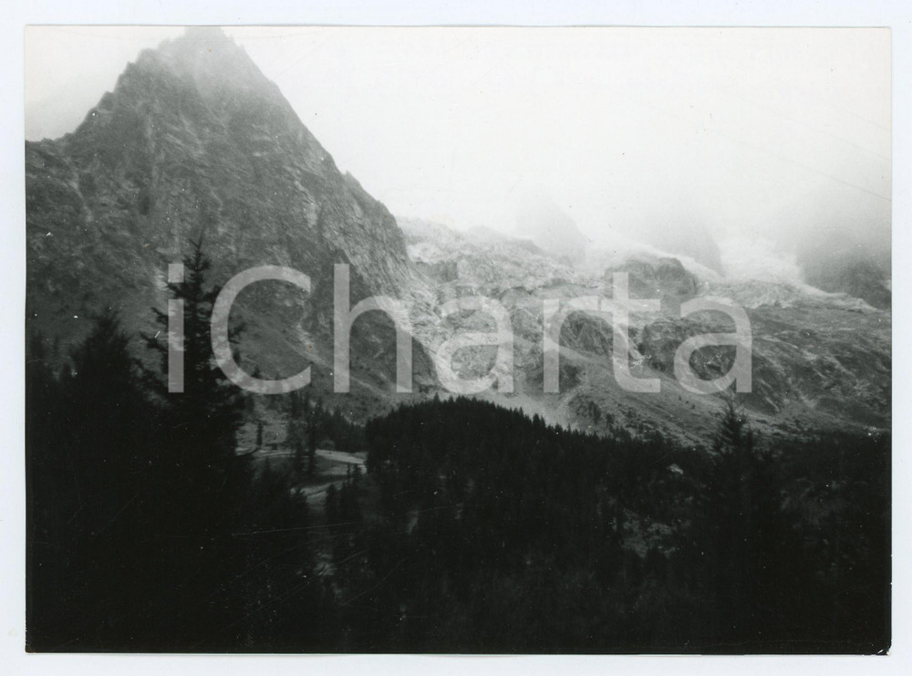 Fotografia d epoca originale 1976 VAL FERRET AO Dente del gigante e Grandes Jorasses  Foto 17x13 cm 1