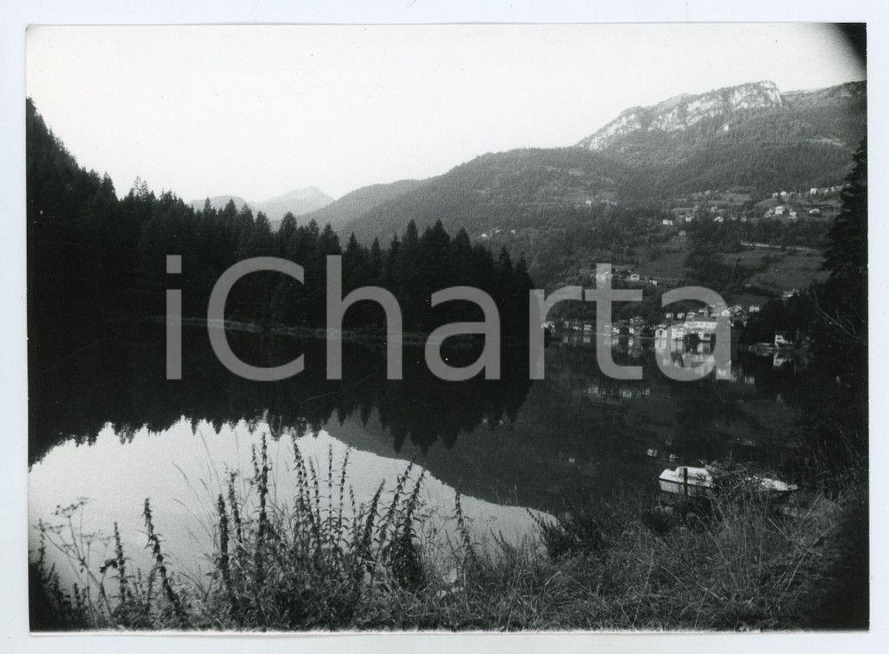 Fotografia d epoca originale 1982 ALLEGHE BL Frazione MasarÃ¨  Lago di Alleghe  Foto 17x13 cm 1