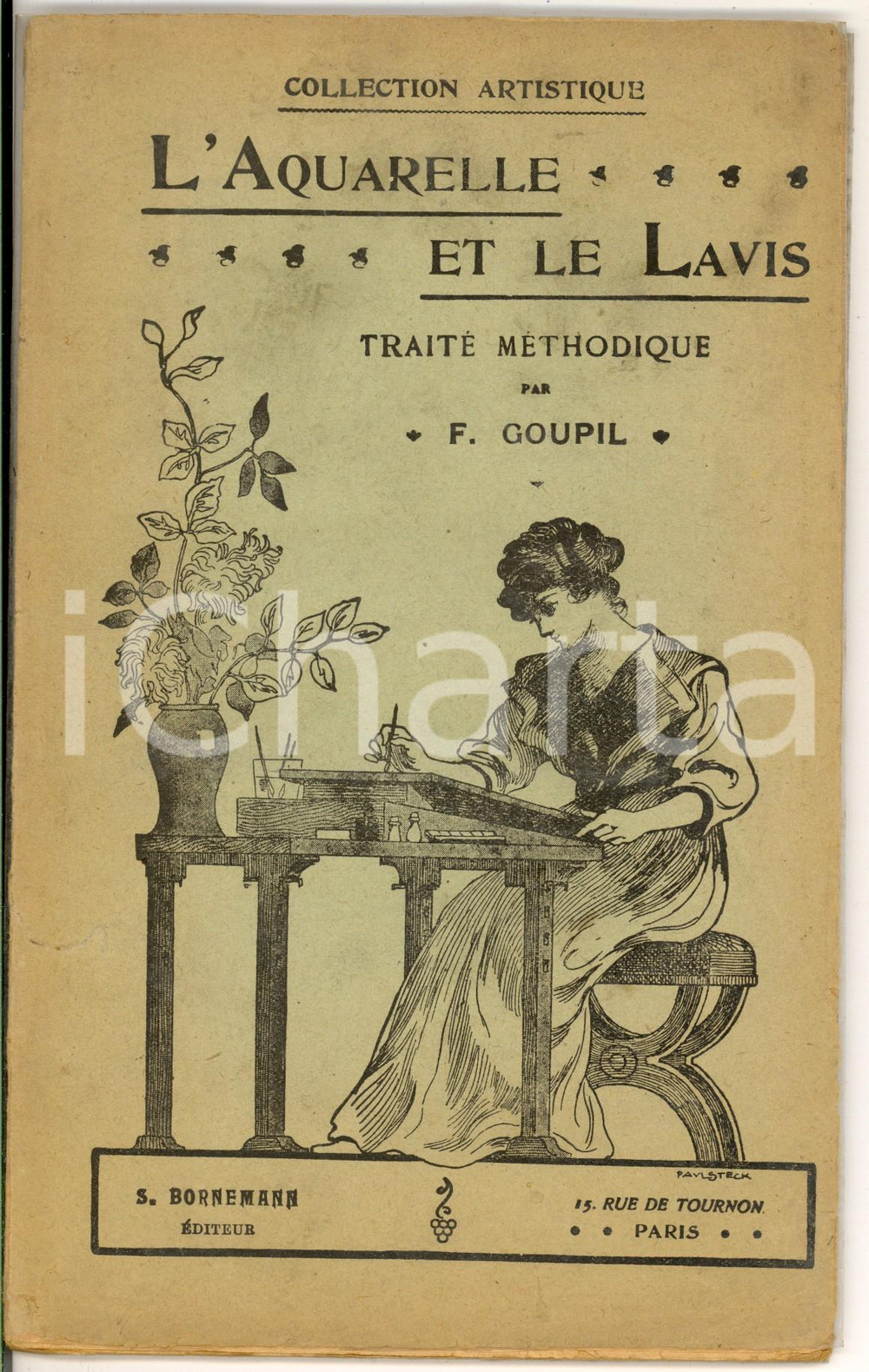 Libro, pubblicazione d epoca 1947 F. GOUPIL L aquarelle et le lavis  TraitÃ© mÃ©thodique DANNEGGIATO 80 pp. 1