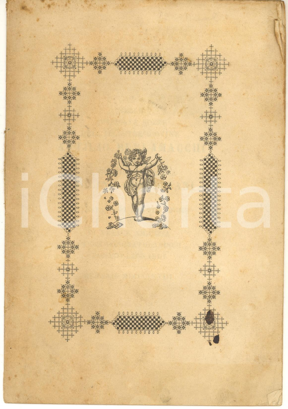 Libro, pubblicazione d epoca 1868 LUCCA Canzone di Francesco Petrarca col comento di Luigi de  Marsili 1