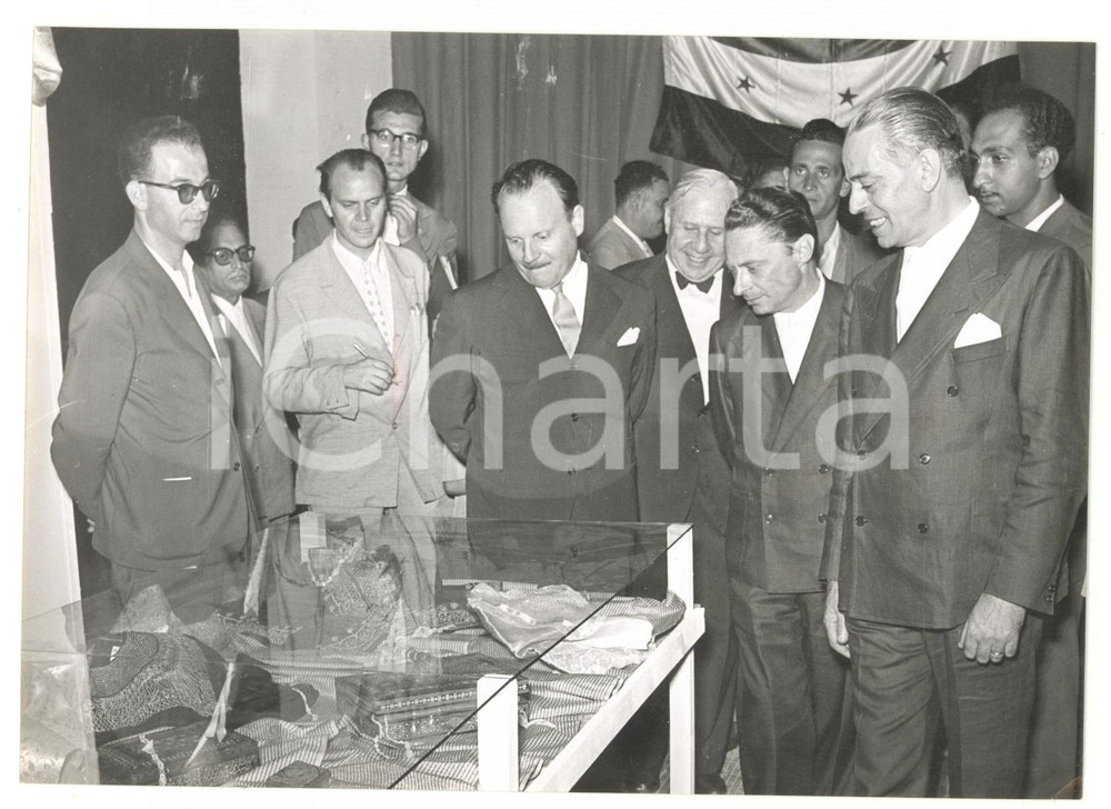 1955 MESSINA 16^ Fiera Campionaria - Gaetano MARTINO in visita agli stand *Foto