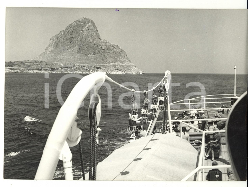 Fotografia d epoca originale 1959 PALERMO Viaggio inaugurale linea marittima CONCA D ORO Foto 18x13 1