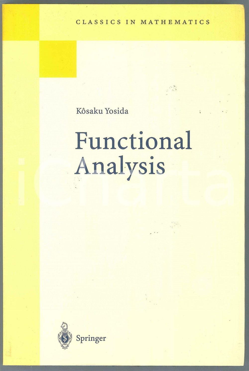 Libro, pubblicazione d epoca 1995 KÃ´saku YOSIDA Functional Analysis 1
