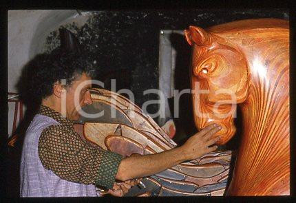 Angelo BARCELLA - ARTE ITALIA Scultore dei cavalli 1990 ca *35mm vintage slide 5