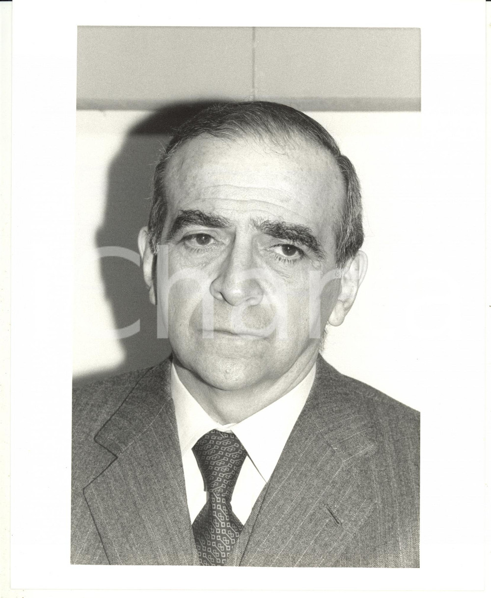 Fotografia d epoca originale 1985 ca MILANO  POLITICA Ritratto di Piero BASSETTI  Fotografia 20x25 1
