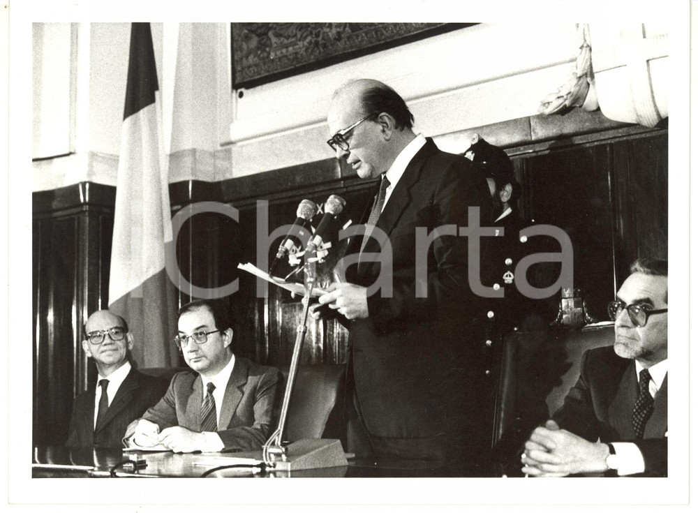 1985 MILANO PALAZZO MARINO - Bettino CRAXI Carlo TOGNOLI Enzo VITALI (1) *Foto