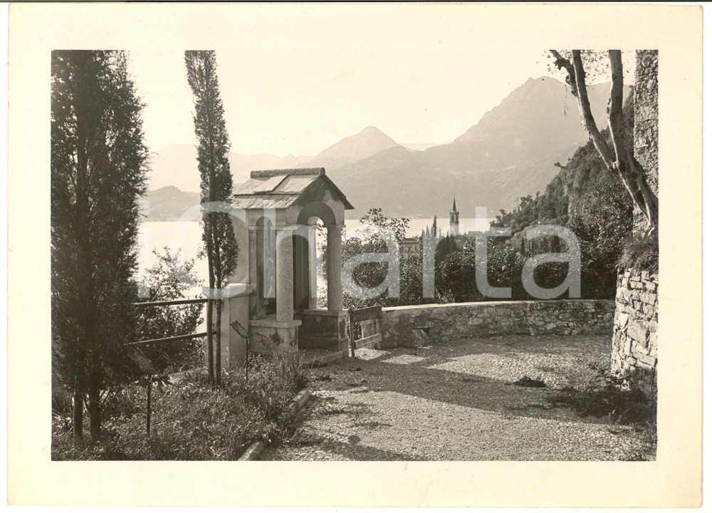 1950 ca LAGO DI COMO - Cappella votiva presso belvedere - Foto artistica 27x20