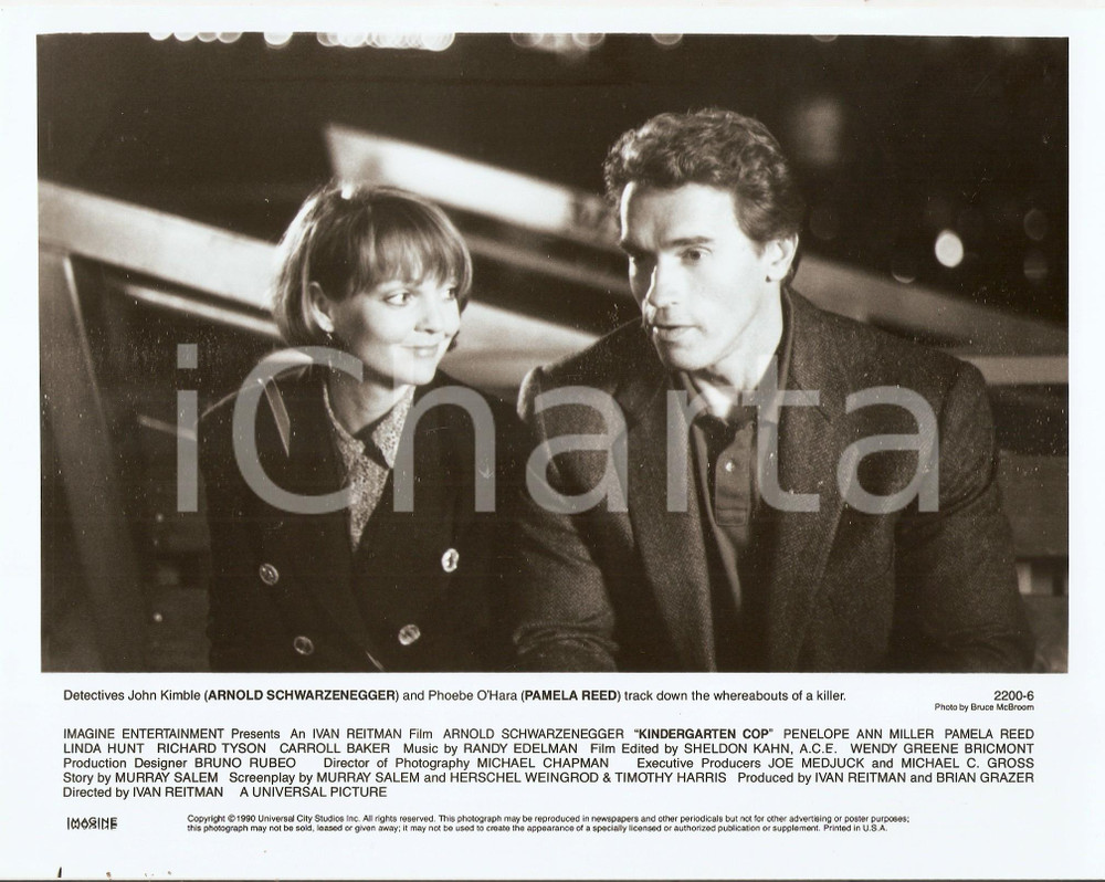 1990 KINDERGARTEN COP Pamela REED Arnold SCHWARZENEGGER *Photo 25x20 cm