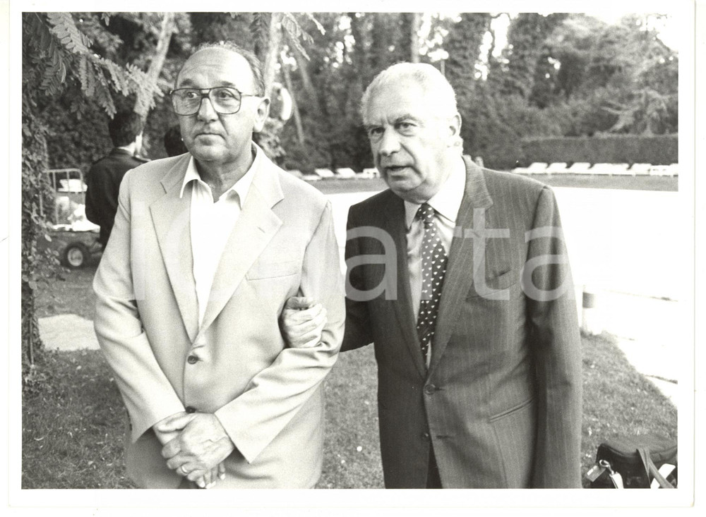 1984 MILANO Convegno DC Clelio DARIDA Giuseppe ROSSINI Foto 24x17 cm (1) Fotografia di agenzia. GOOD/buono  Formato: 24x17 originale e autentica 1