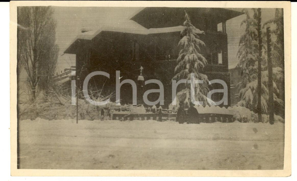 1930 ca MILANO Viale Romagna - Fattoria VOLONTE' sotto la neve - Foto 14x9 cm