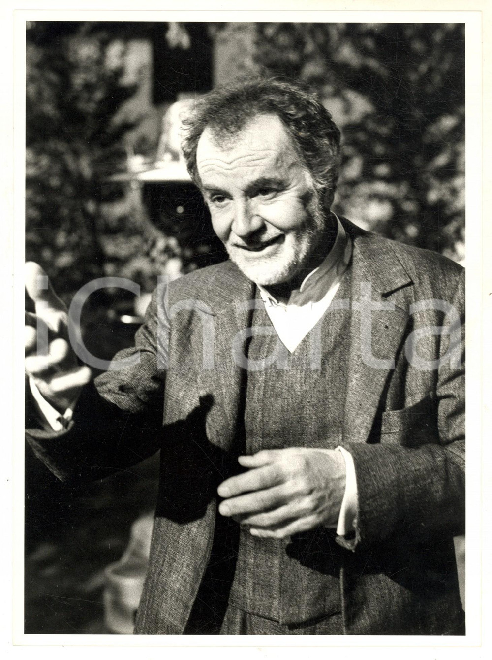 1985 ROMA - RAI "All'Uscita" - Gabriele FERZETTI durante le riprese *Foto 18x24