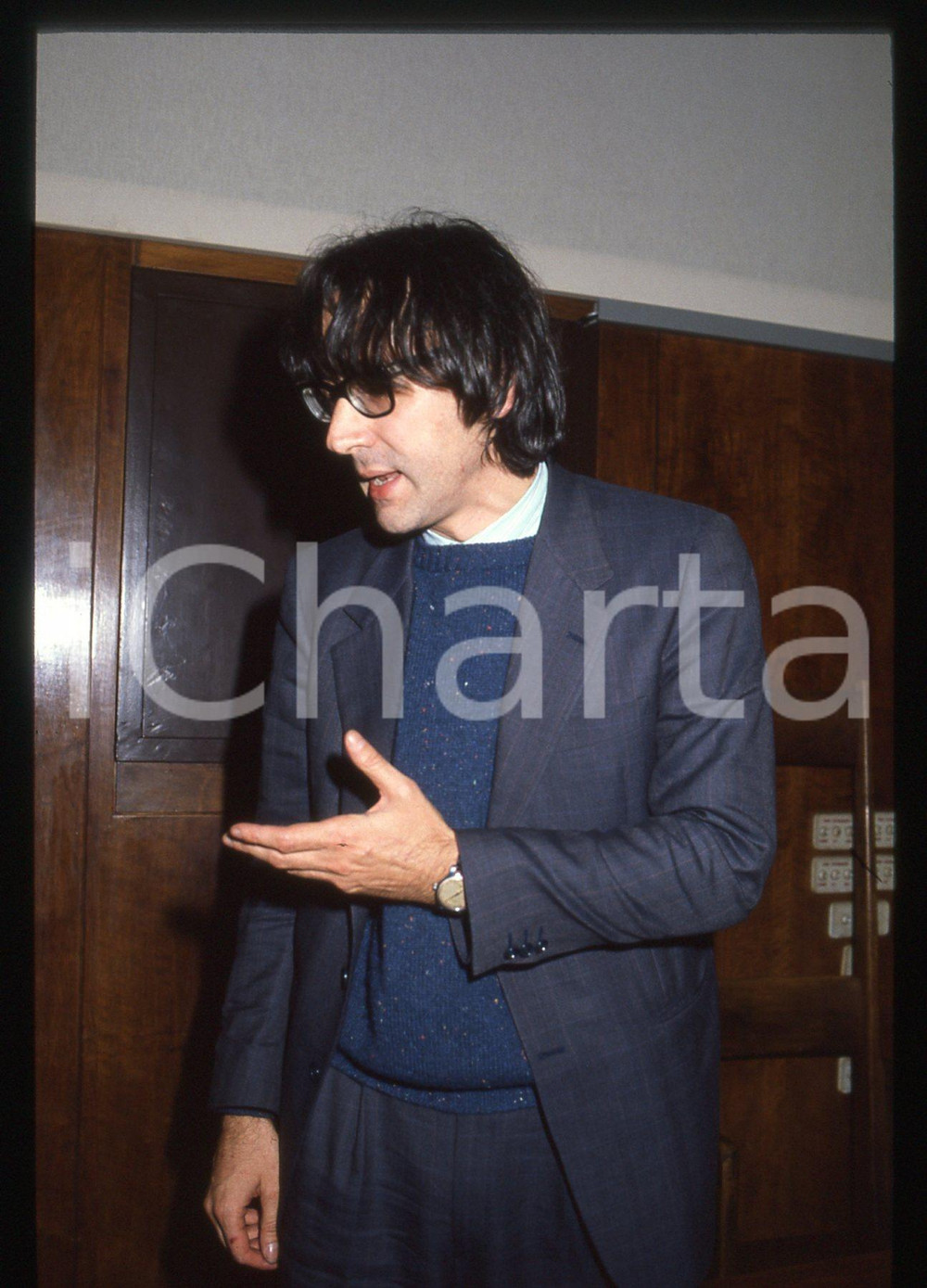 35mm vintage slide* 1985 ca MILANO Giulio GIORELLO Ritratto del filosofo (10)
