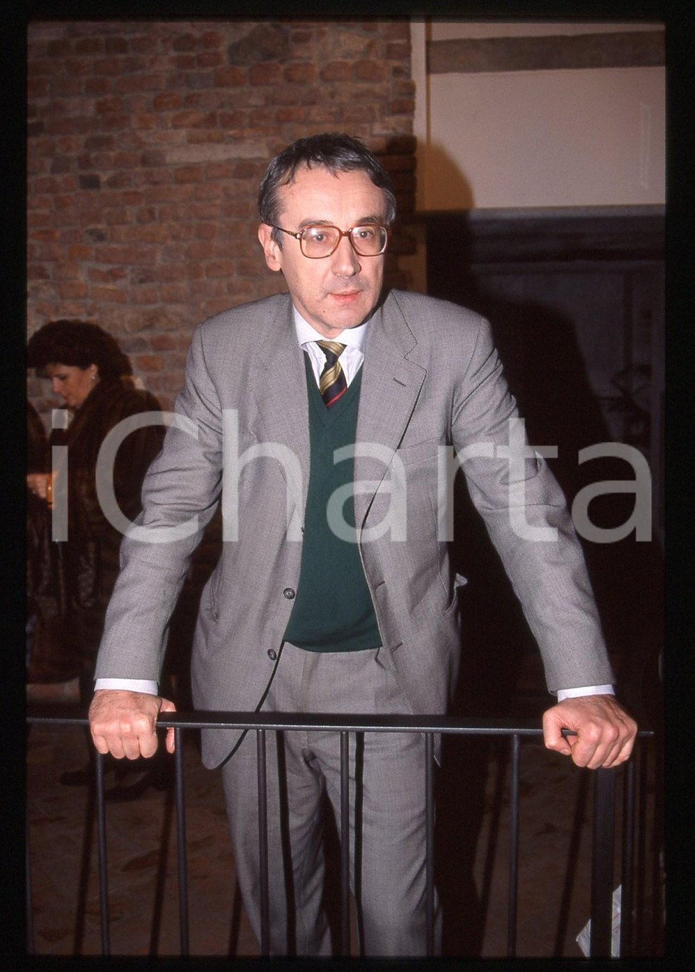 35mm vintage slide* 1995 ca MILANO Giulio GIORELLO Ritratto del filosofo (6)