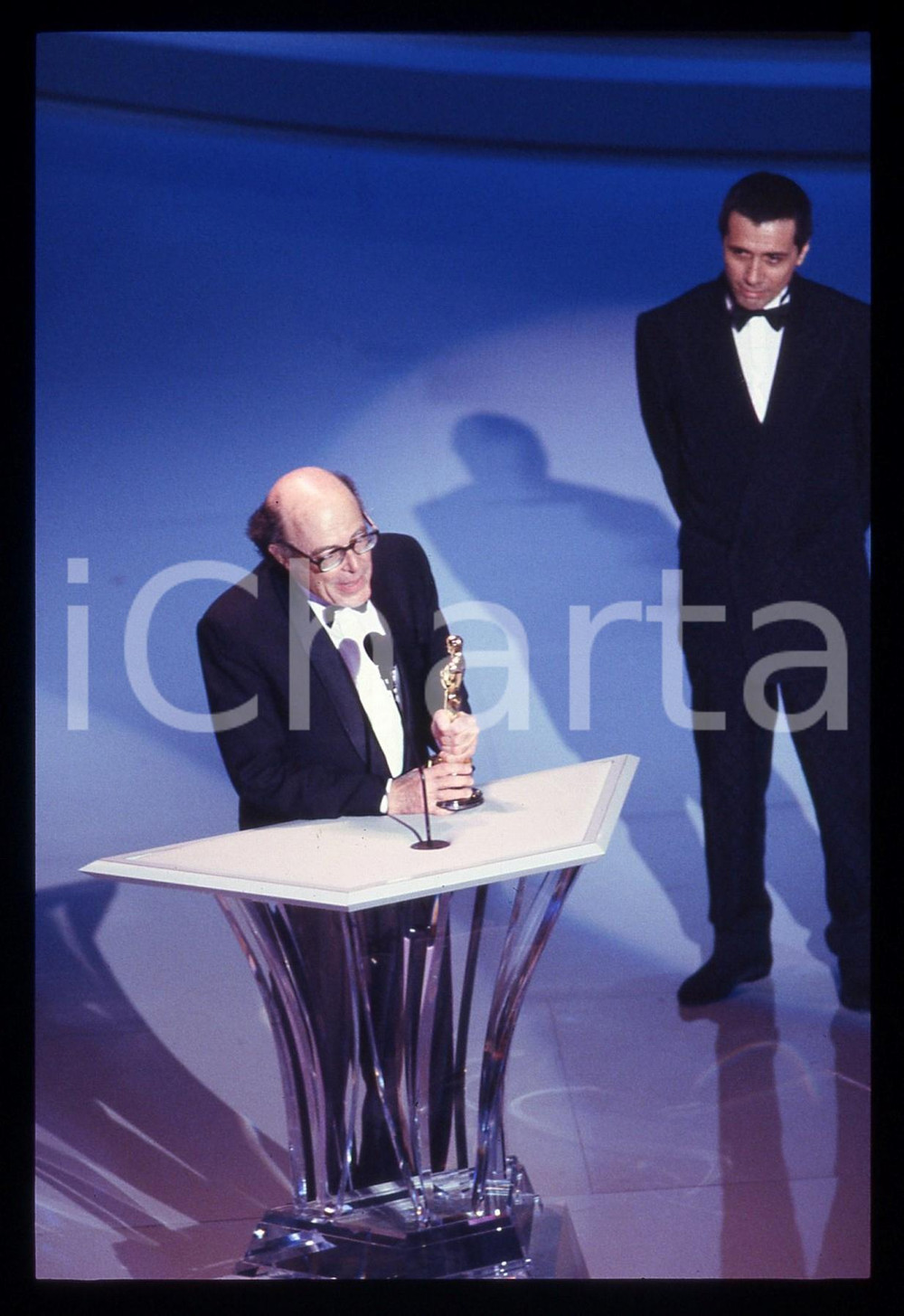 35mm vintage slide* 1989 ACADEMY AWARDS Marcel OPHULS vince il Premio OSCAR