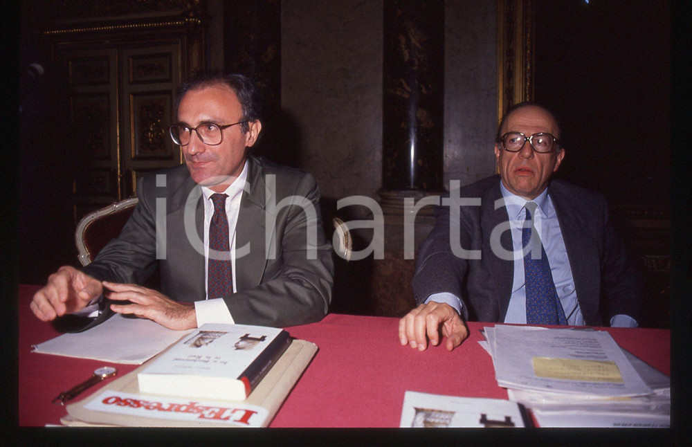 35mm vintage slide* 1990 MILANO (?) Giovanni VALENTINI Fedele CONFALONIERI (5)