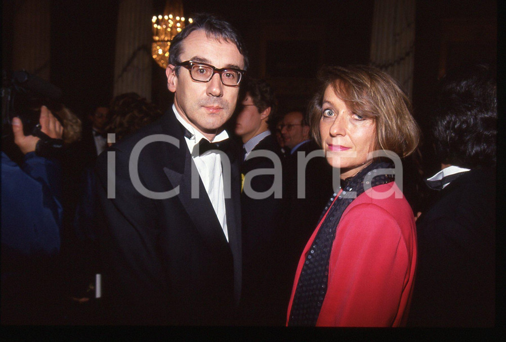 35mm vintage slide* 1995 ca ITALIA Giulio GIORELLO Il filosofo a un evento (4)